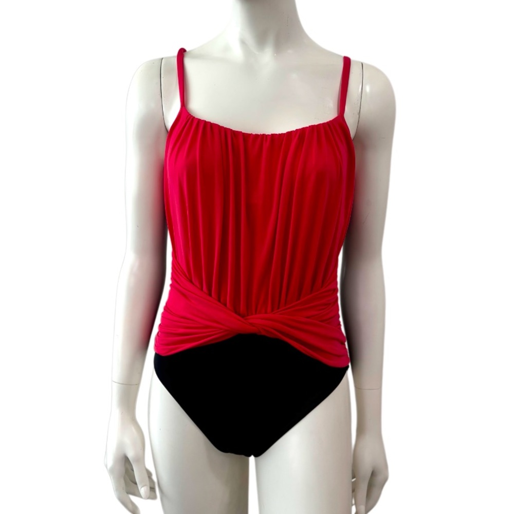Magic Suit Fuchsia Pink and Black One Piece Bathing Suit